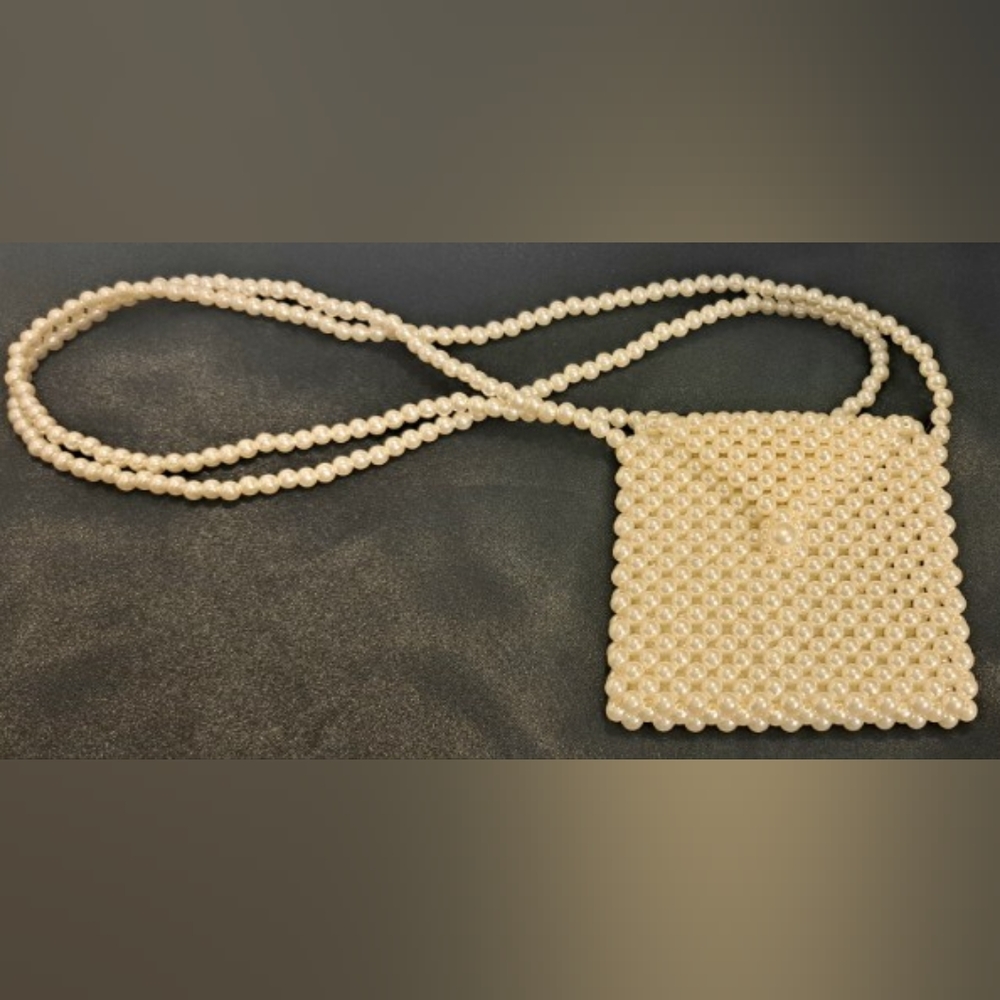 Faux Pearl purse